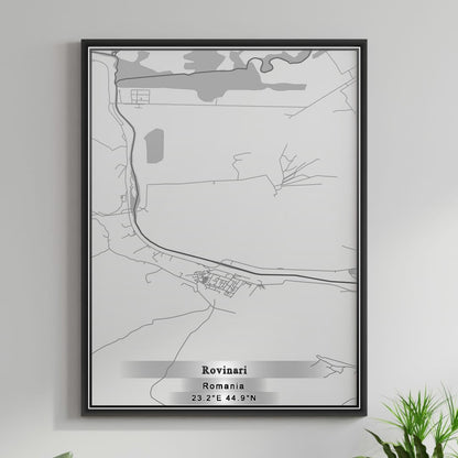 ROAD MAP OF ROVINARI, ROMANIA BY MAPBAKES