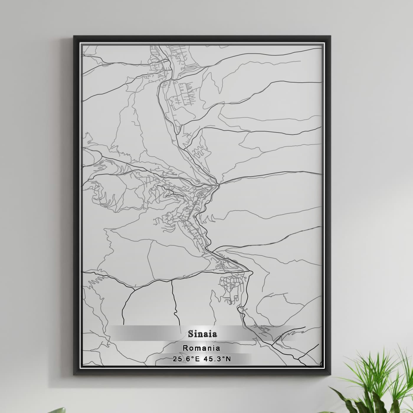 ROAD MAP OF SINAIA, ROMANIA BY MAPBAKES