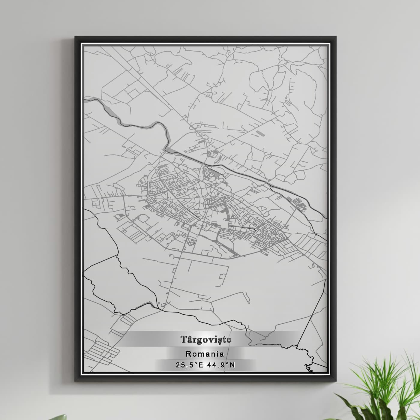 ROAD MAP OF TARGOVISTE, ROMANIA BY MAPBAKES