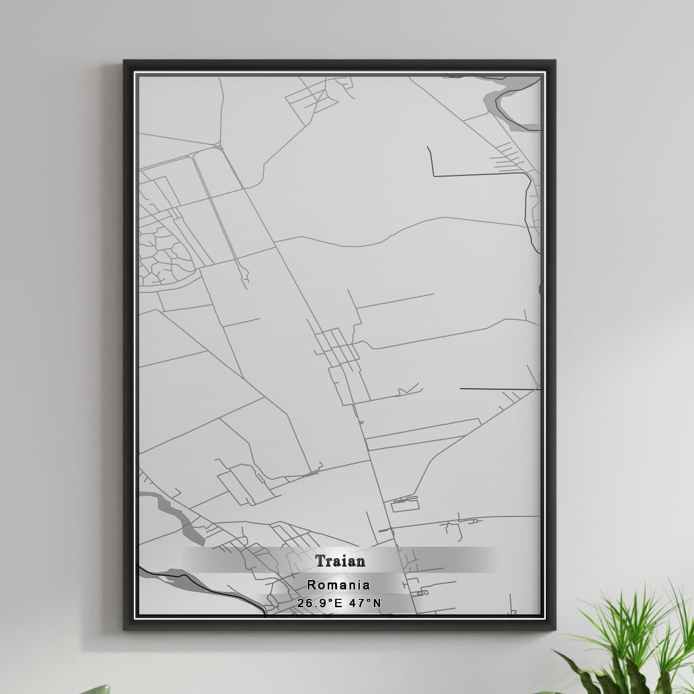 ROAD MAP OF TRAIAN, ROMANIA BY MAPBAKES