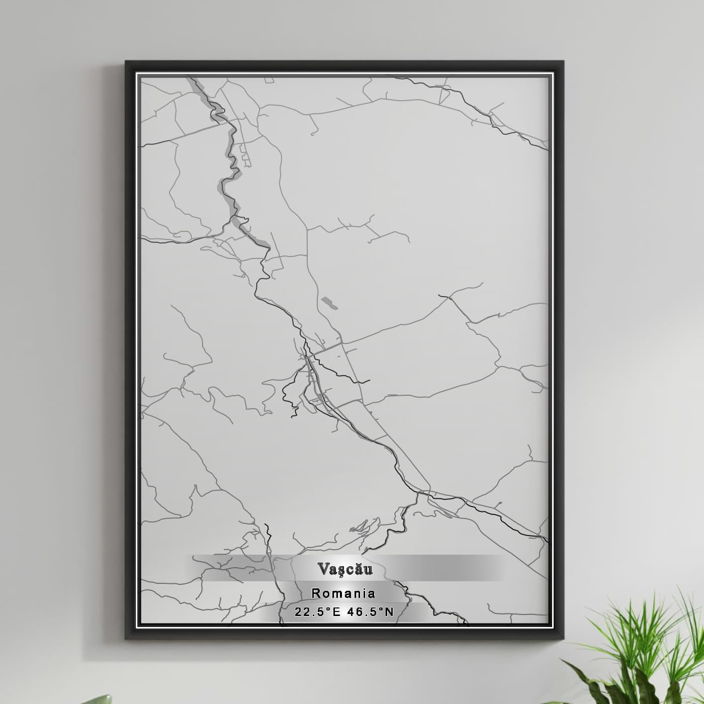 ROAD MAP OF VASCAU, ROMANIA BY MAPBAKES