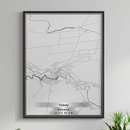 ROAD MAP OF VIDELE, ROMANIA BY MAPBAKES