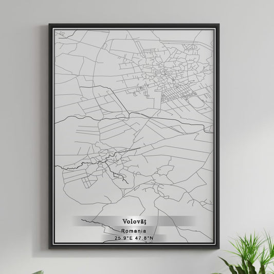 ROAD MAP OF VOLOVAT, ROMANIA BY MAPBAKES