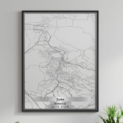 ROAD MAP OF ZALAU, ROMANIA BY MAPBAKES