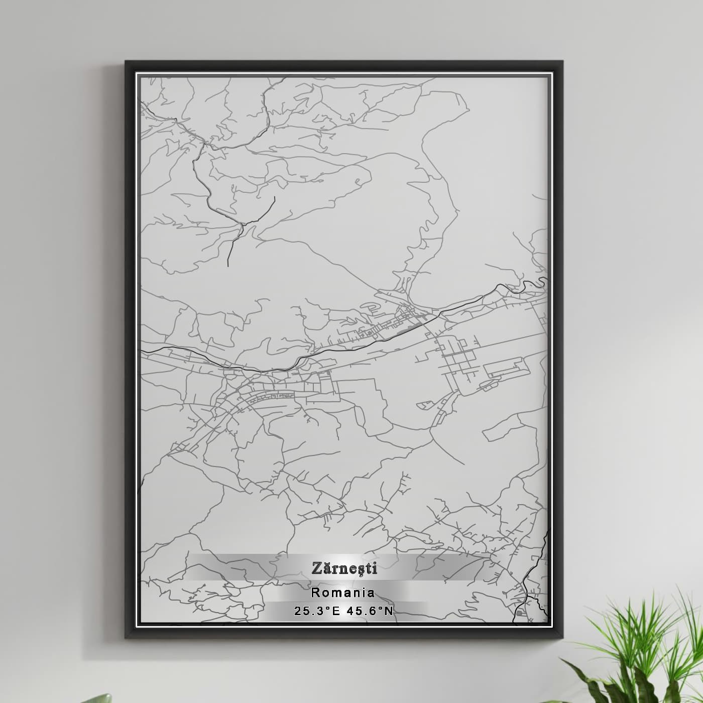 ROAD MAP OF ZARNESTI, ROMANIA BY MAPBAKES