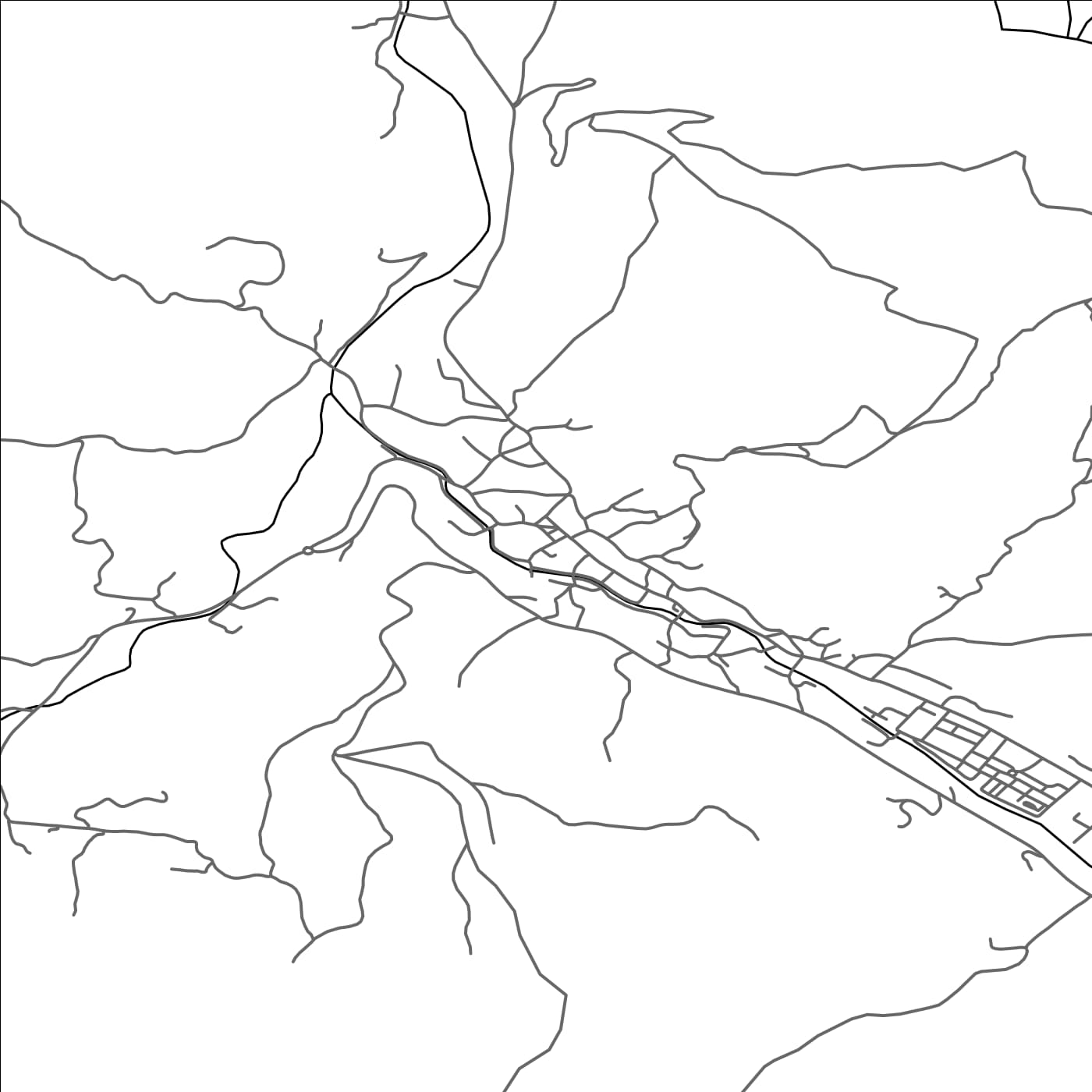 ROAD MAP OF ABRUD, ROMANIA BY MAPBAKES