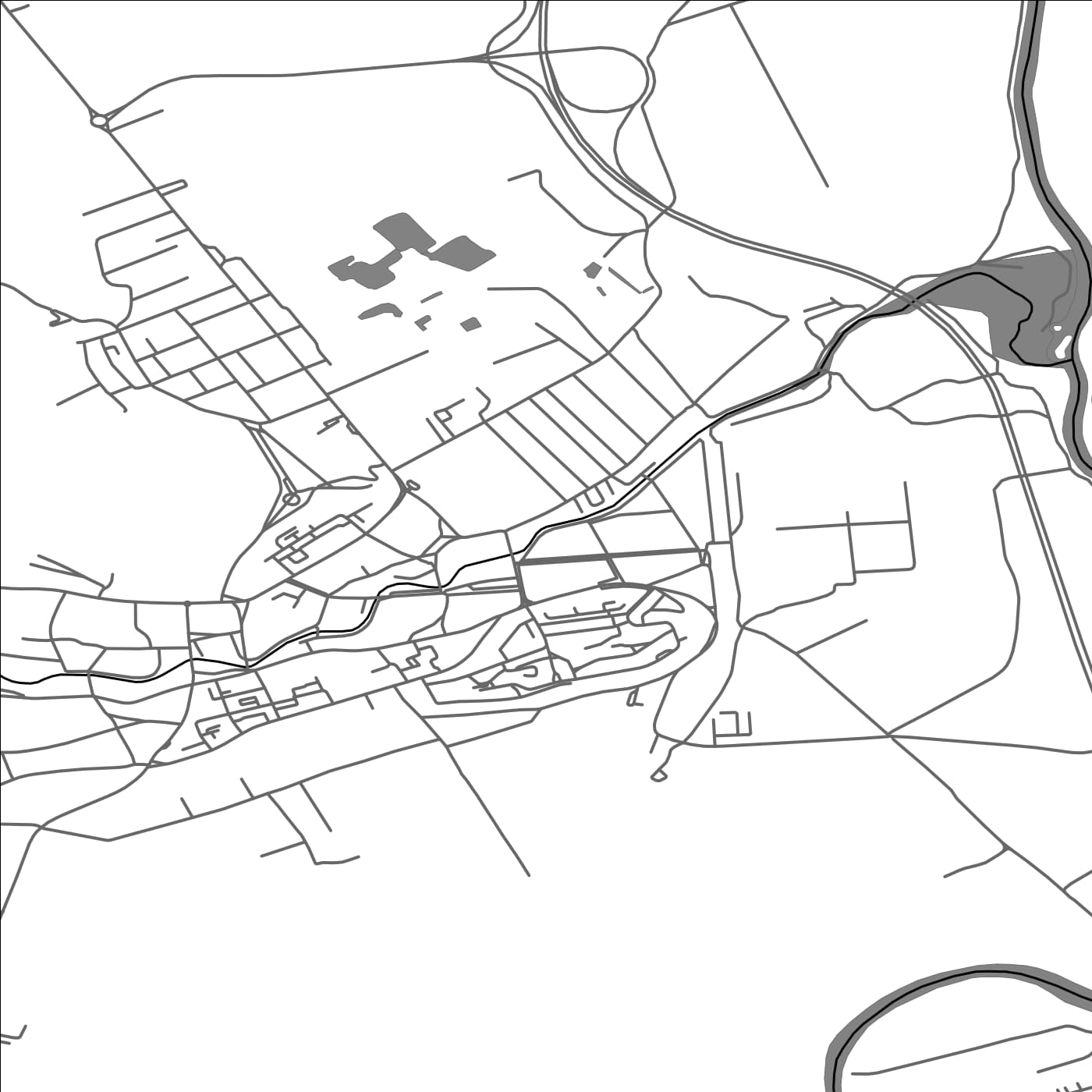 ROAD MAP OF AIUD, ROMANIA BY MAPBAKES