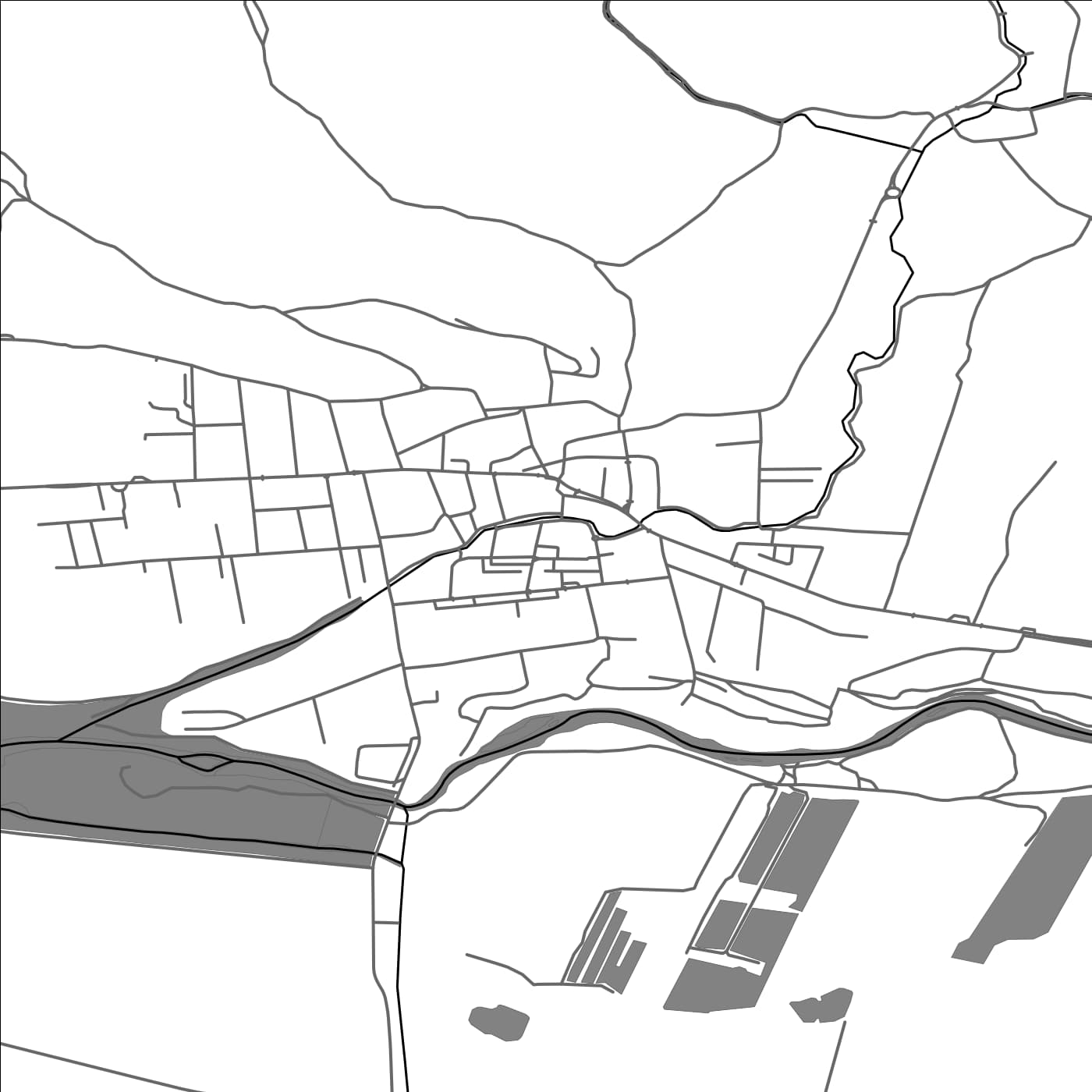 ROAD MAP OF ALESD, ROMANIA BY MAPBAKES