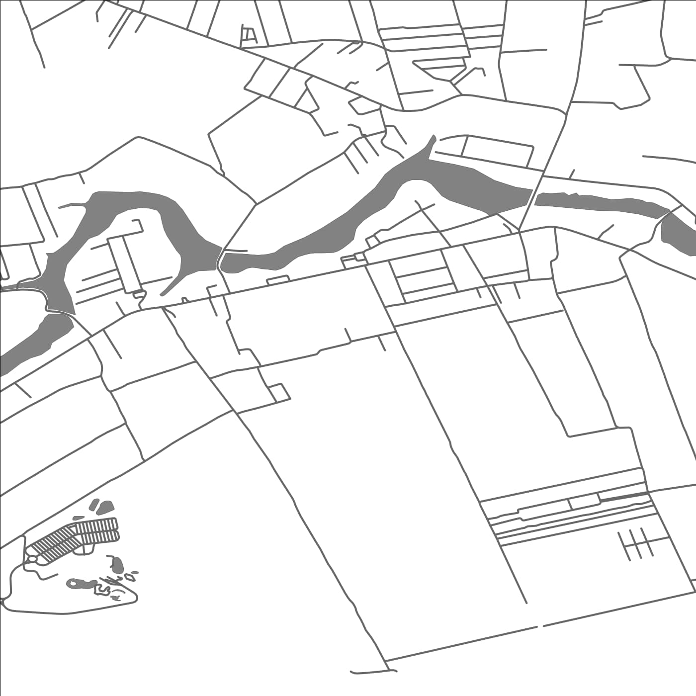 ROAD MAP OF BALOTESTI, ROMANIA BY MAPBAKES