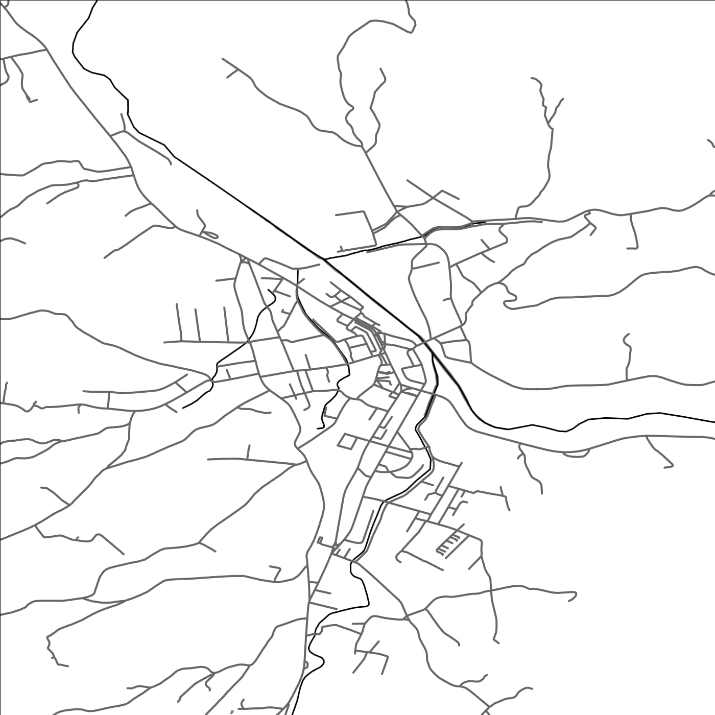 ROAD MAP OF BRAD, ROMANIA BY MAPBAKES