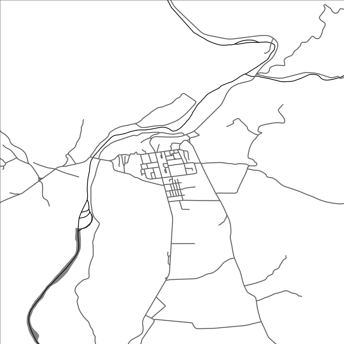 ROAD MAP OF BUMBESTI-JIU, ROMANIA BY MAPBAKES