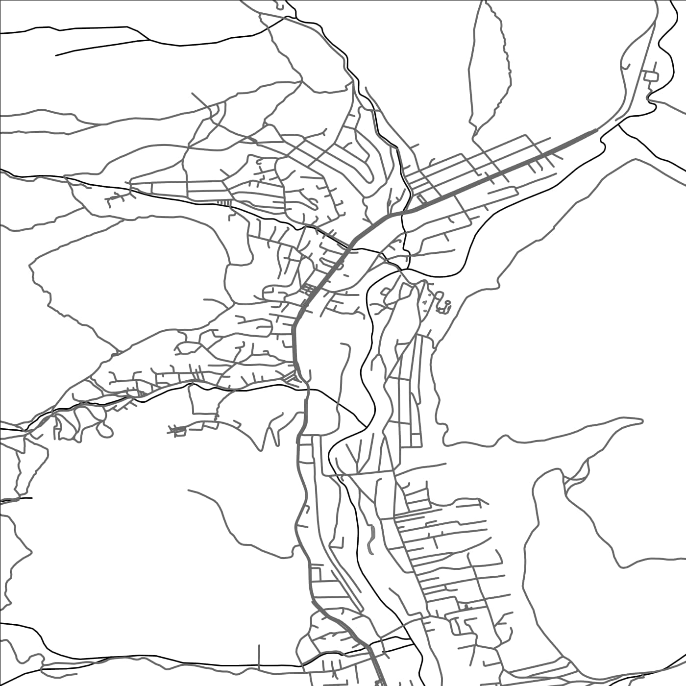 ROAD MAP OF BUSTENI, ROMANIA BY MAPBAKES