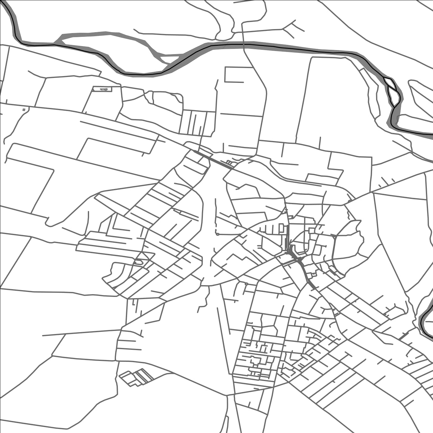 ROAD MAP OF CAMPIA-TURZII, ROMANIA BY MAPBAKES