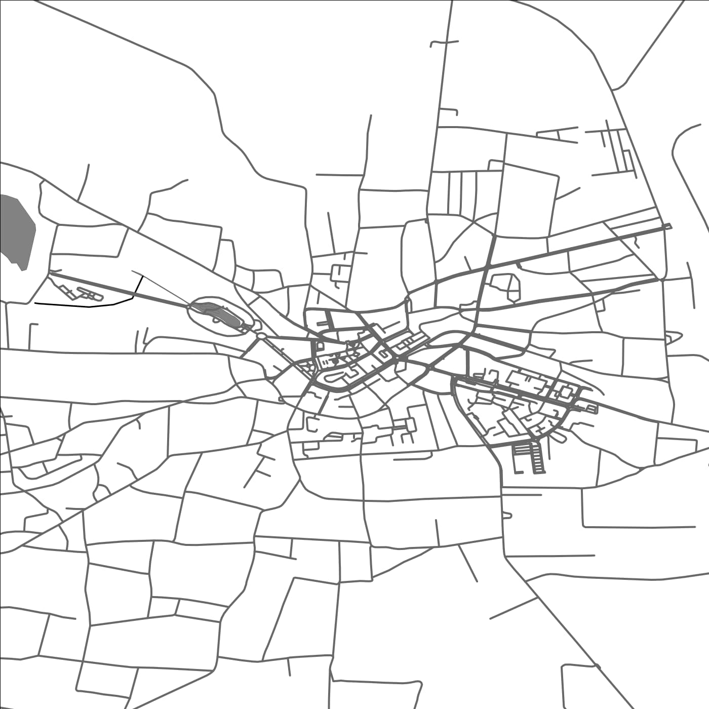 ROAD MAP OF CARACAL, ROMANIA BY MAPBAKES