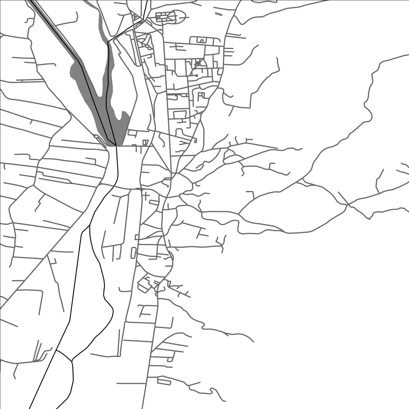 ROAD MAP OF CURTEA-DE-ARGES, ROMANIA BY MAPBAKES