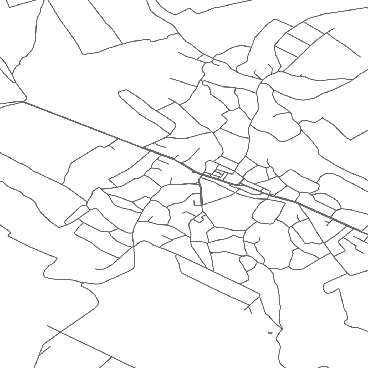 ROAD MAP OF DARABANI, ROMANIA BY MAPBAKES