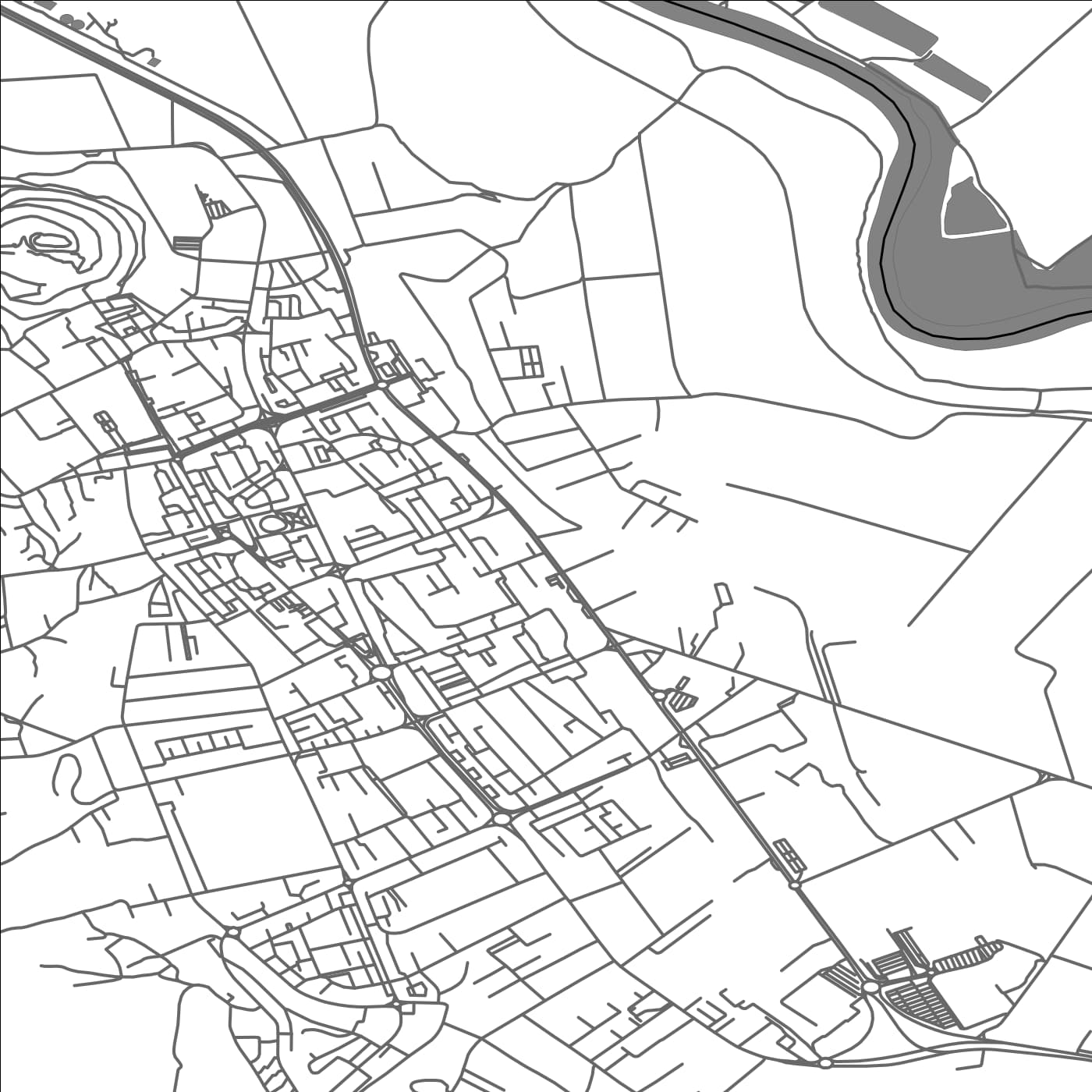 ROAD MAP OF DEVA, ROMANIA BY MAPBAKES