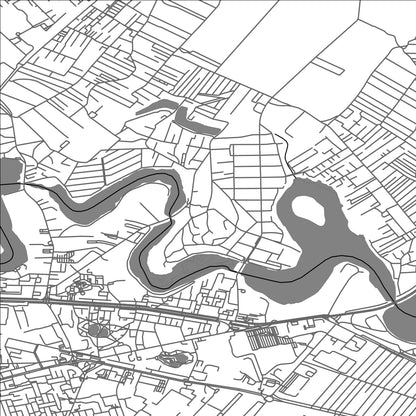 ROAD MAP OF DOBROESTI, ROMANIA BY MAPBAKES