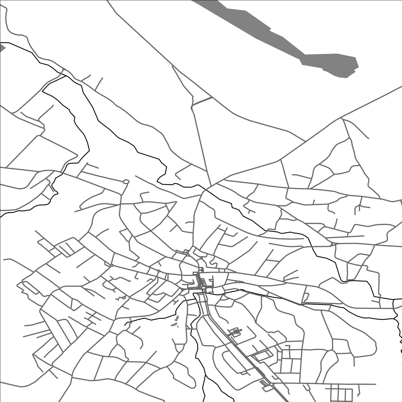 ROAD MAP OF DOROHOI, ROMANIA BY MAPBAKES