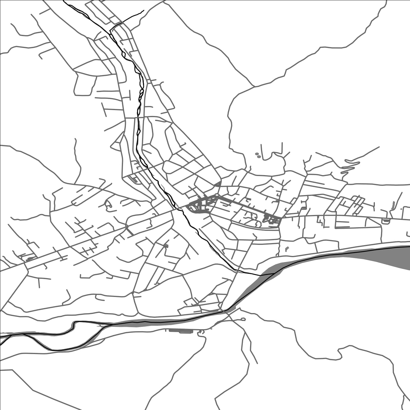 ROAD MAP OF GURA-HUMORULUI, ROMANIA BY MAPBAKES