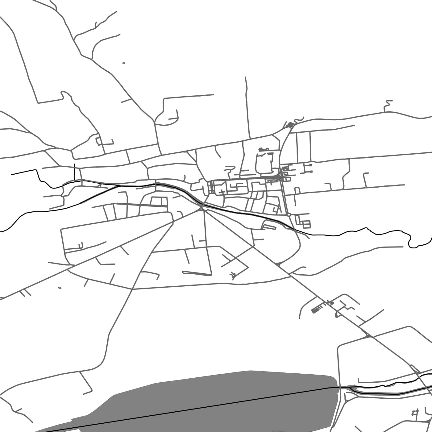 ROAD MAP OF HATEG, ROMANIA BY MAPBAKES