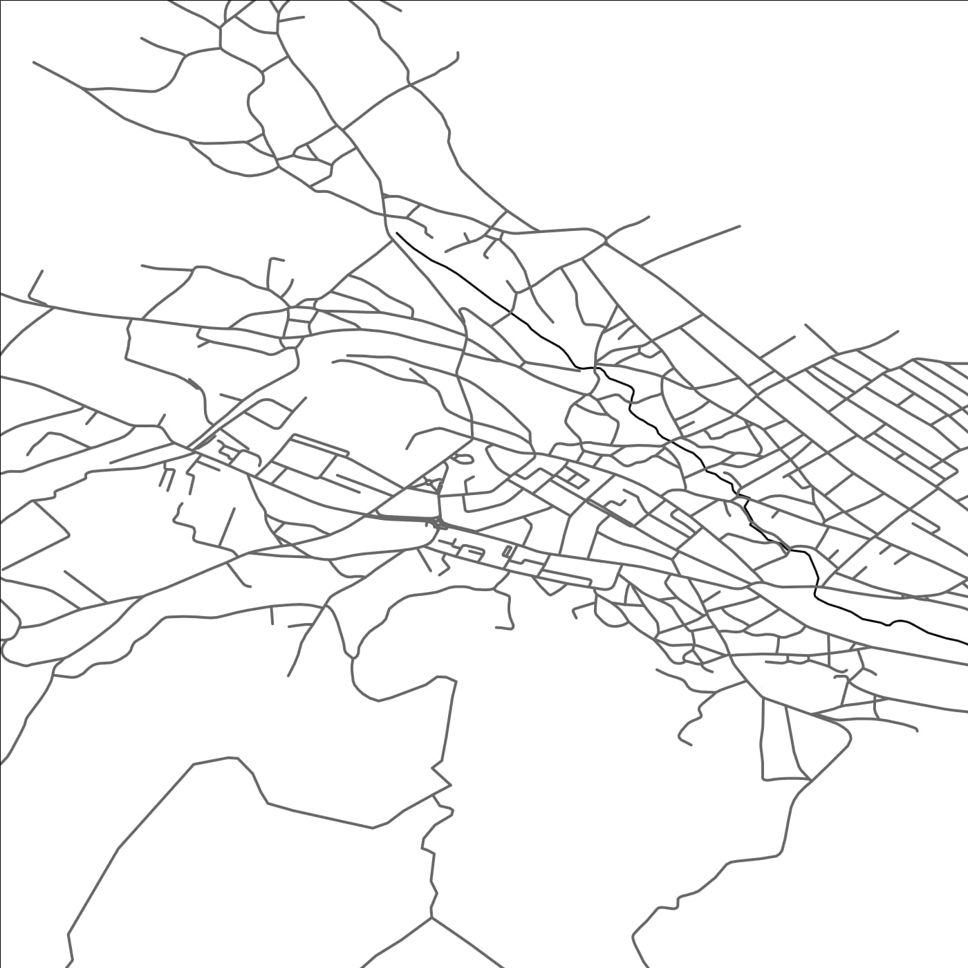 ROAD MAP OF HUSI, ROMANIA BY MAPBAKES