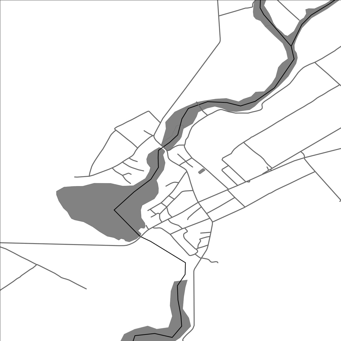 ROAD MAP OF LUICA, ROMANIA BY MAPBAKES