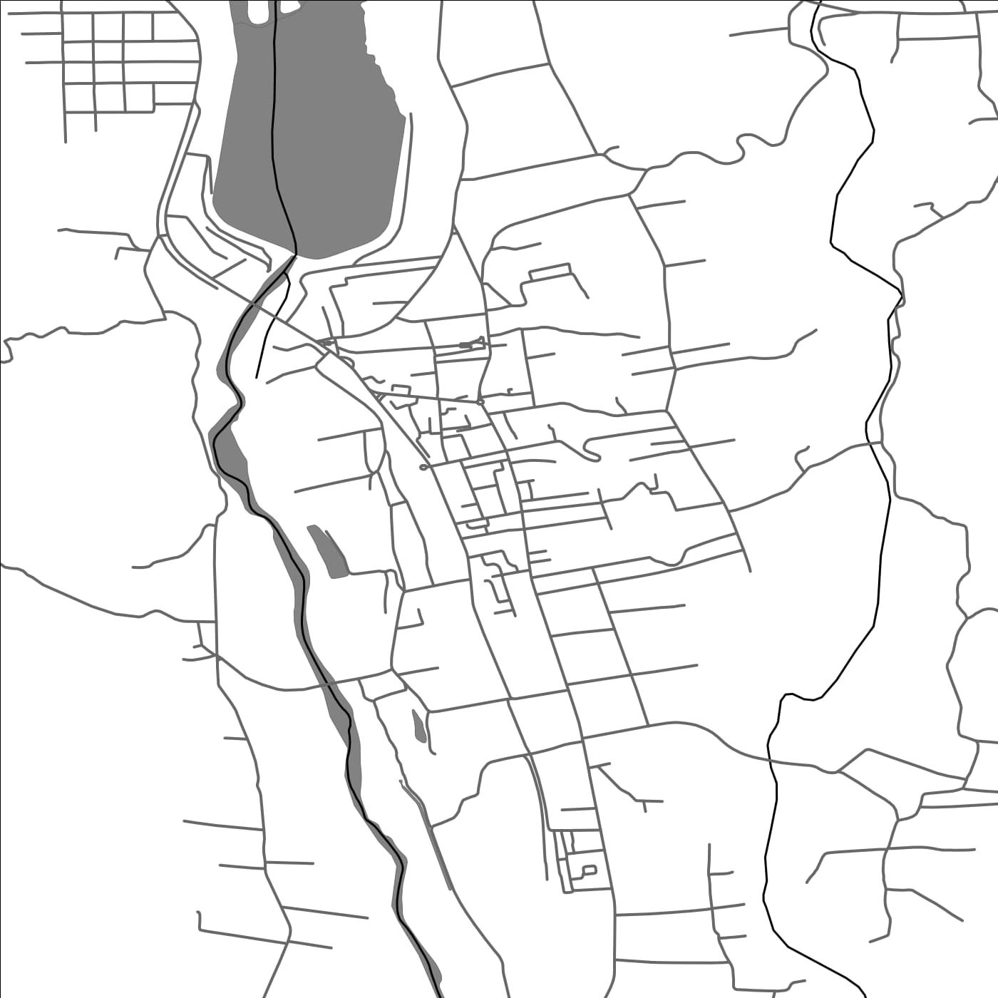 ROAD MAP OF PUCIOASA, ROMANIA BY MAPBAKES