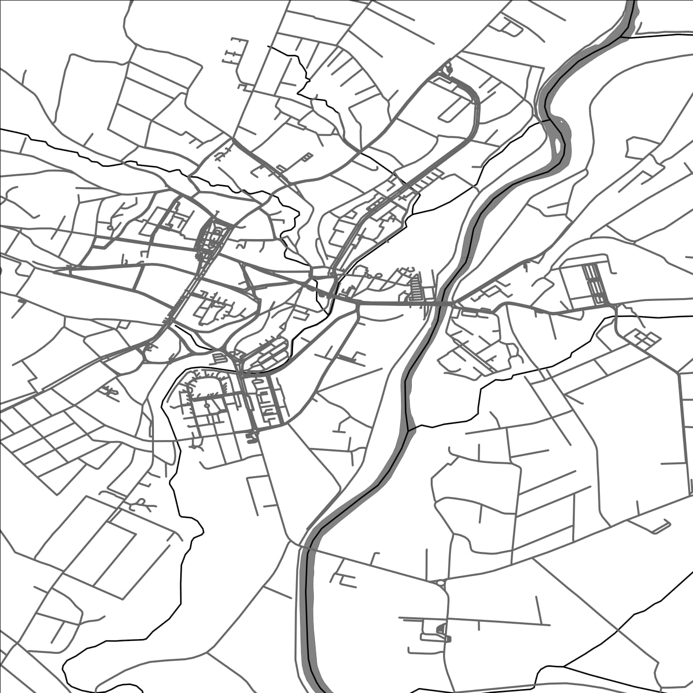 ROAD MAP OF REGHIN, ROMANIA BY MAPBAKES