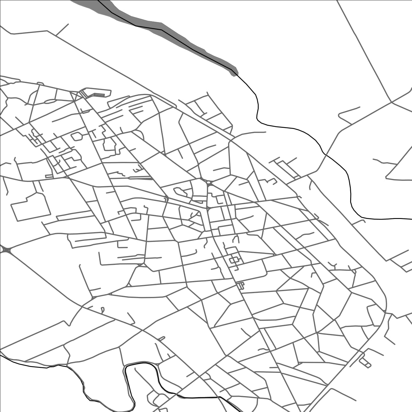 ROAD MAP OF ROSIORI-DE-VEDE, ROMANIA BY MAPBAKES