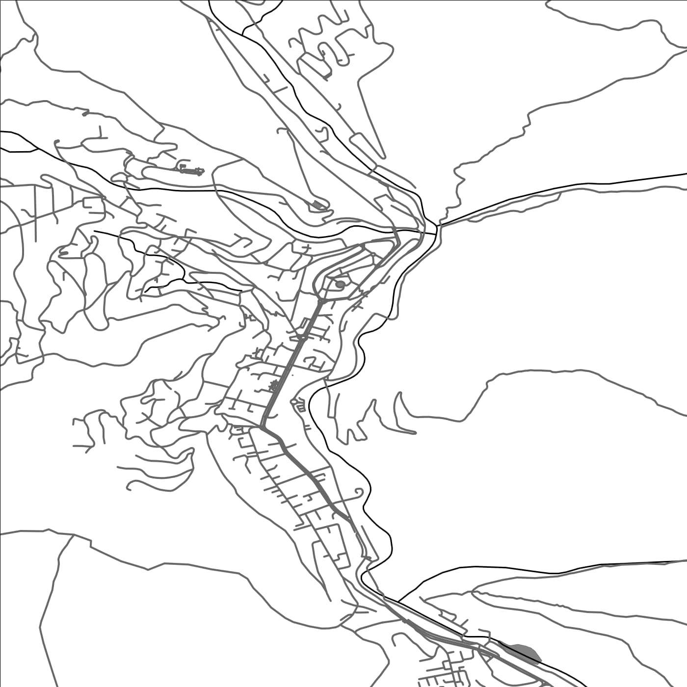 ROAD MAP OF SINAIA, ROMANIA BY MAPBAKES