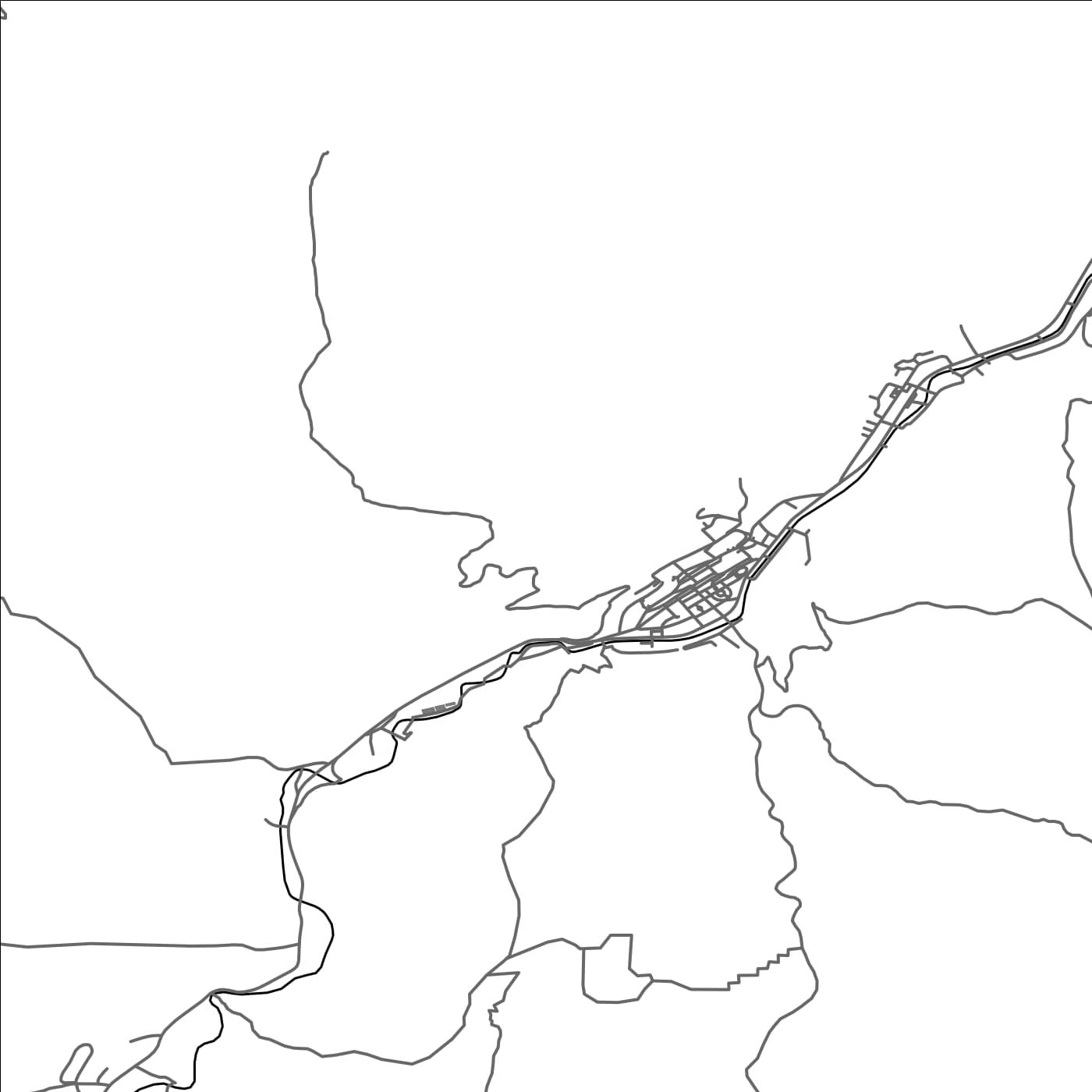 ROAD MAP OF SLANIC-MOLDOVA, ROMANIA BY MAPBAKES