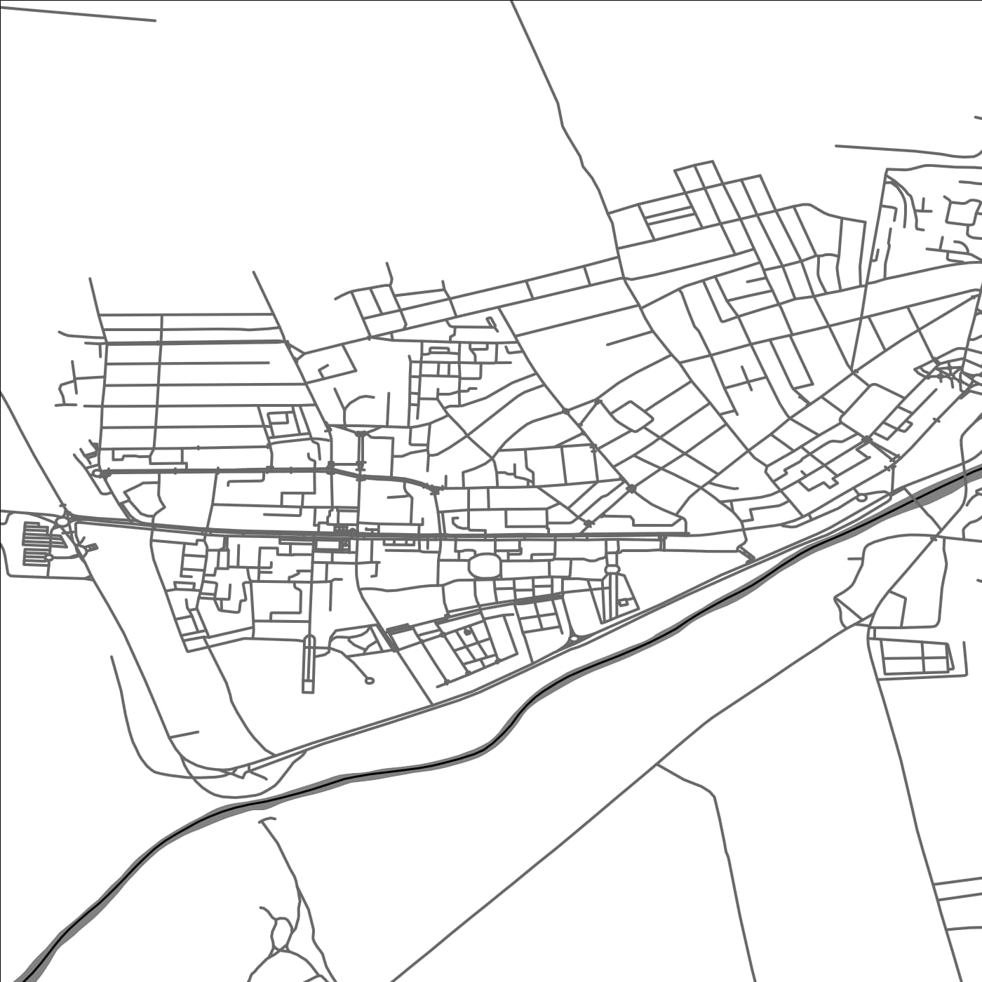 ROAD MAP OF SLOBOZIA, ROMANIA BY MAPBAKES