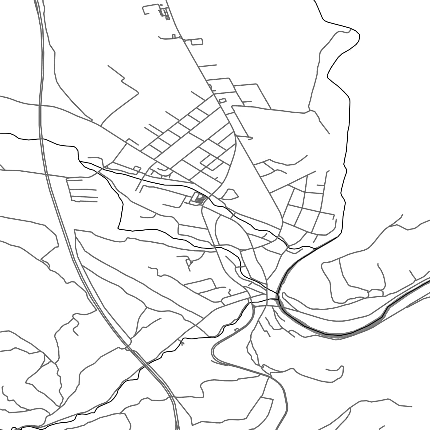 ROAD MAP OF TALMACIU, ROMANIA BY MAPBAKES