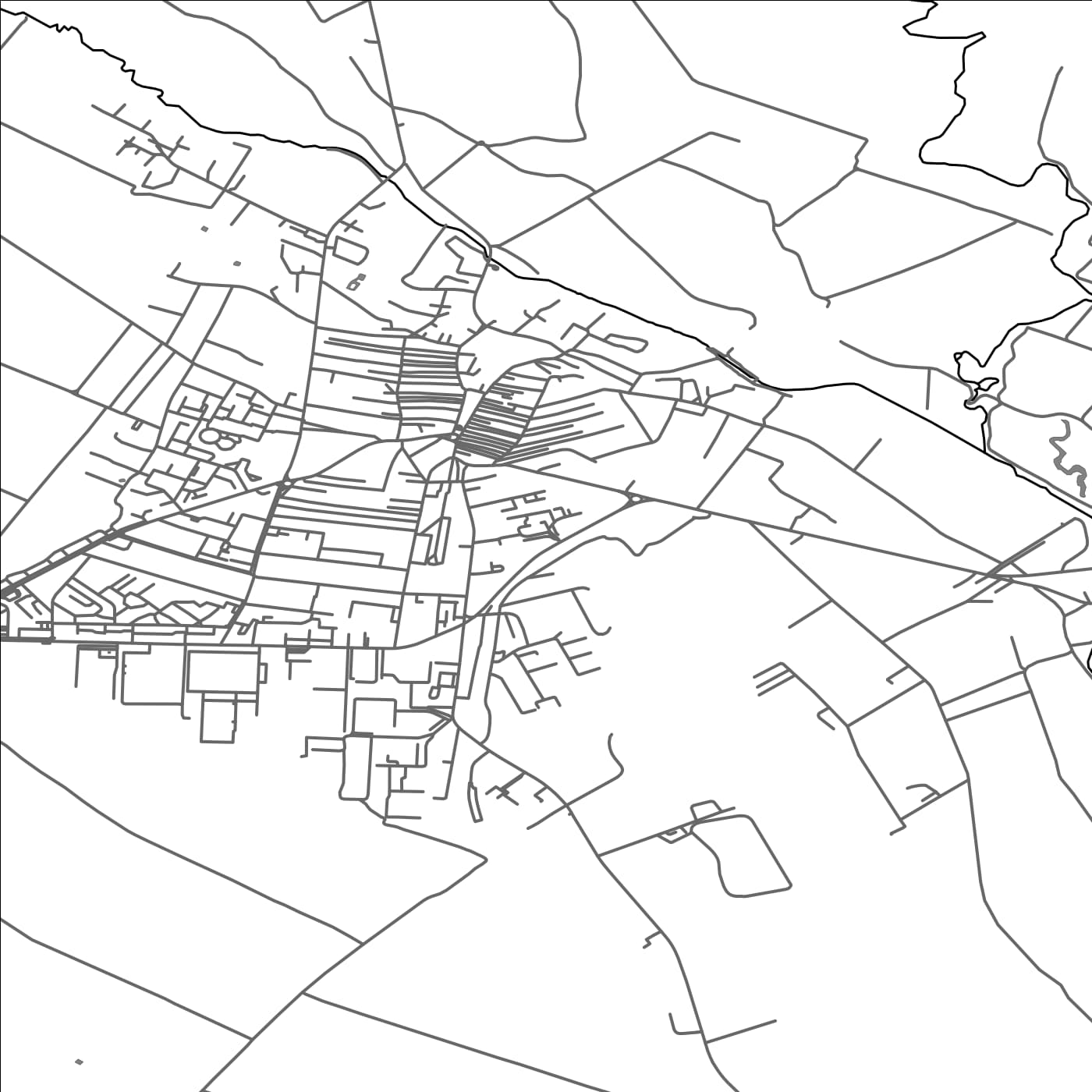 ROAD MAP OF TARGU-SECUIESC, ROMANIA BY MAPBAKES