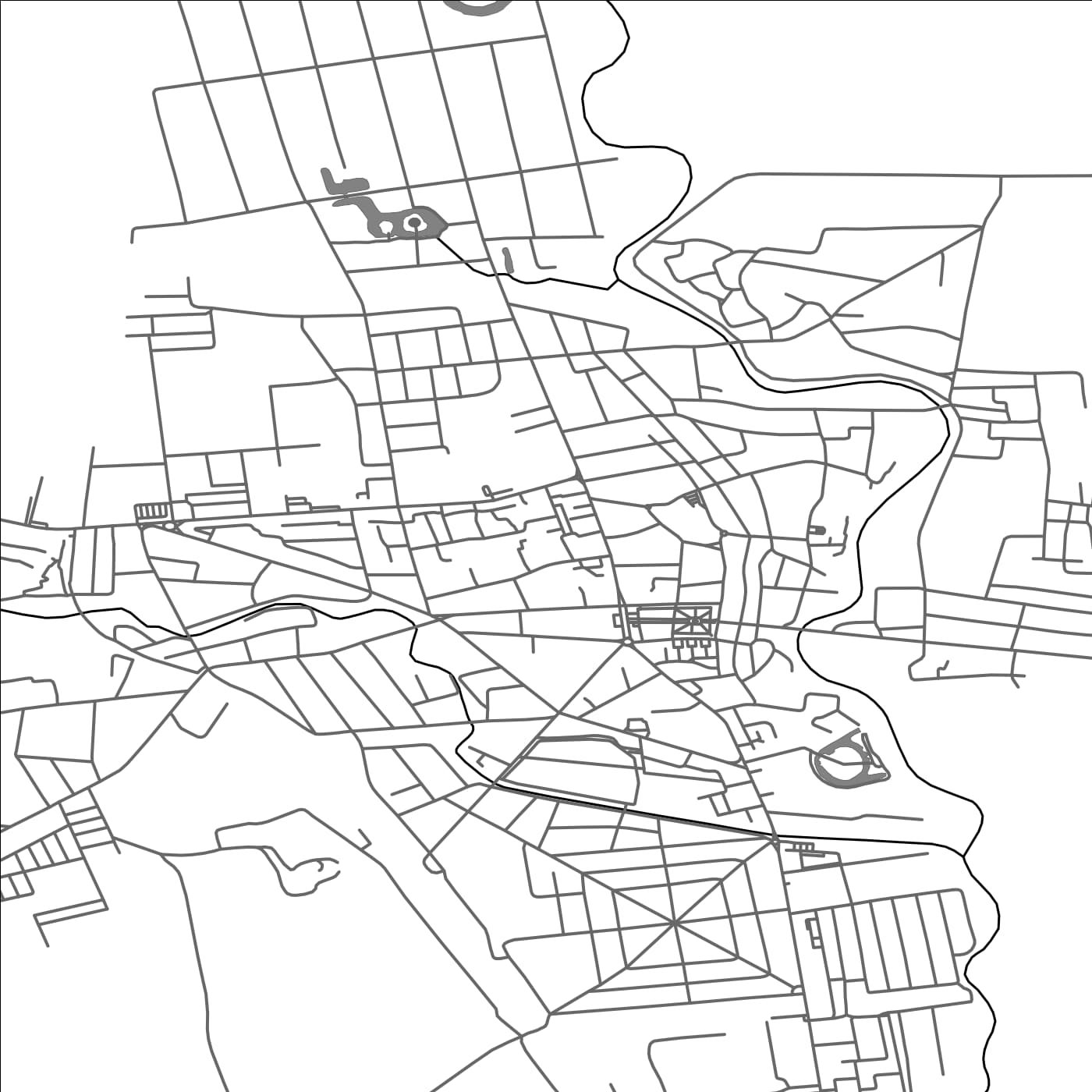 ROAD MAP OF TECUCI, ROMANIA BY MAPBAKES