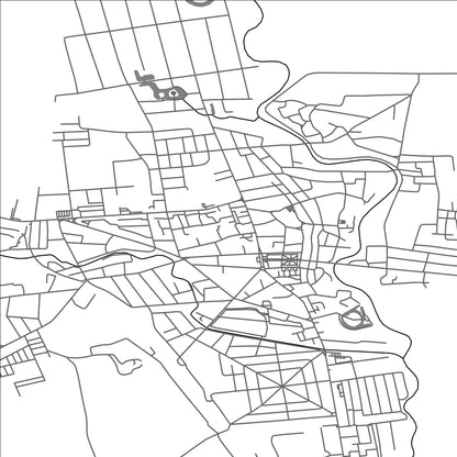 ROAD MAP OF TECUCI, ROMANIA BY MAPBAKES