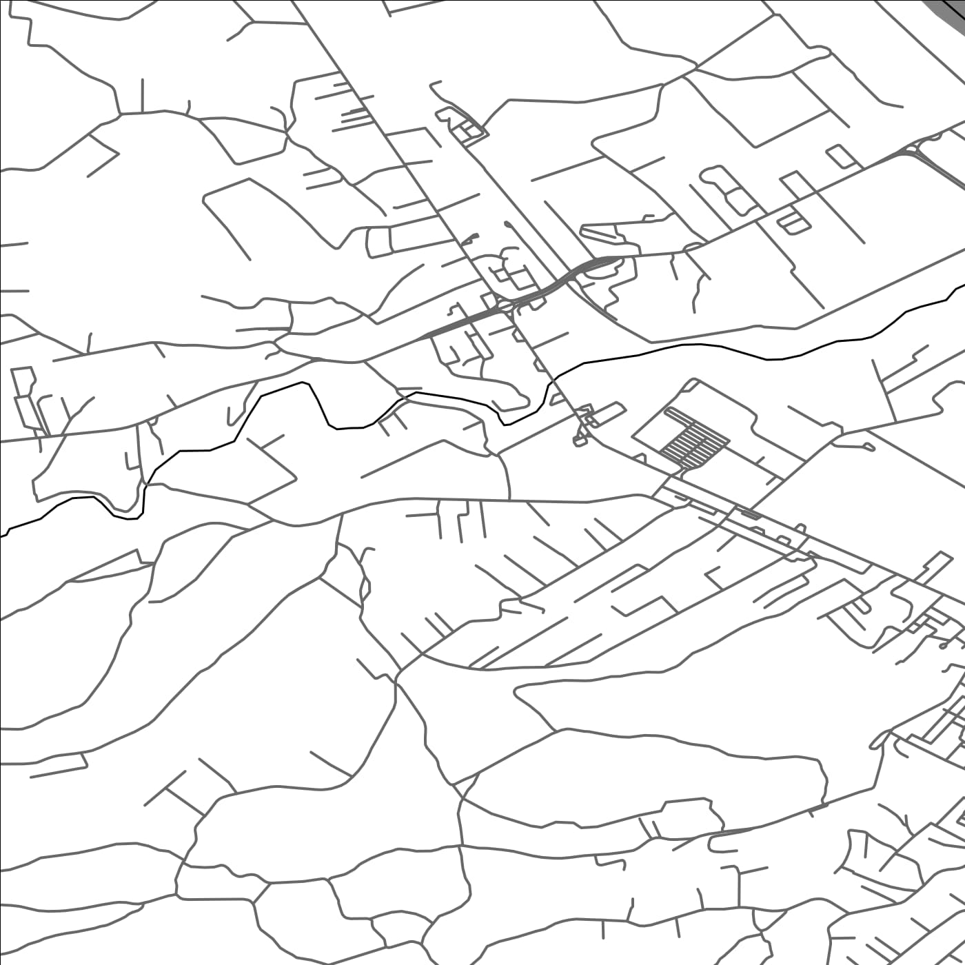 ROAD MAP OF UIASCA, ROMANIA BY MAPBAKES