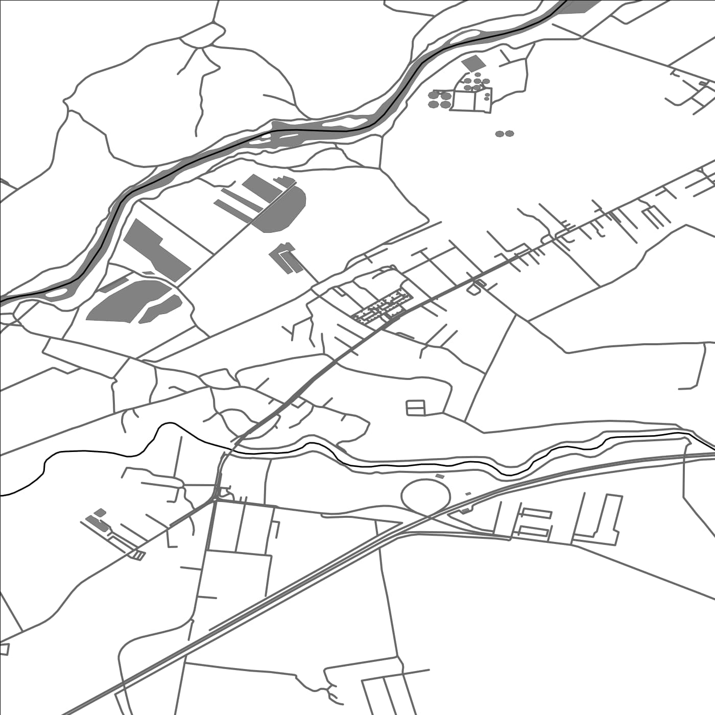 ROAD MAP OF UNGHENI, ROMANIA BY MAPBAKES