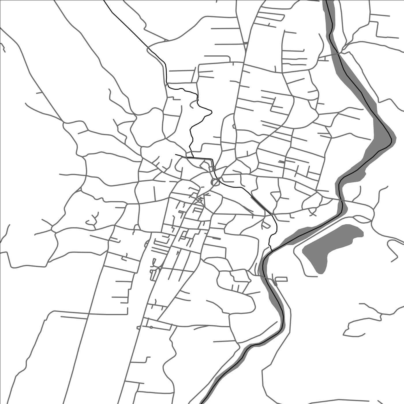 ROAD MAP OF VALENII-DE-MUNTE, ROMANIA BY MAPBAKES