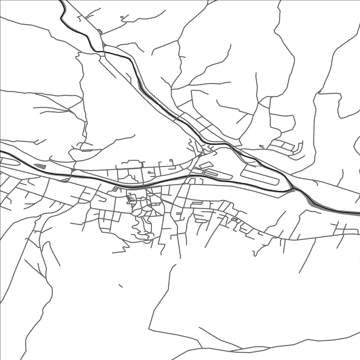 ROAD MAP OF VATRA-DORNEI, ROMANIA BY MAPBAKES