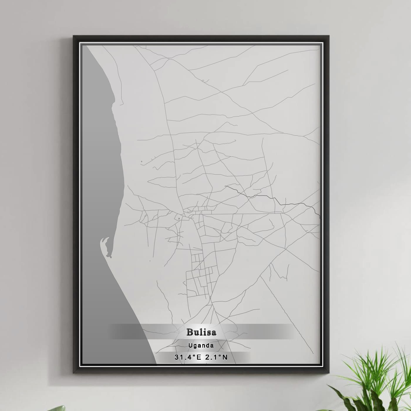 ROAD MAP OF BULISA, UGANDA BY MAPBAKES