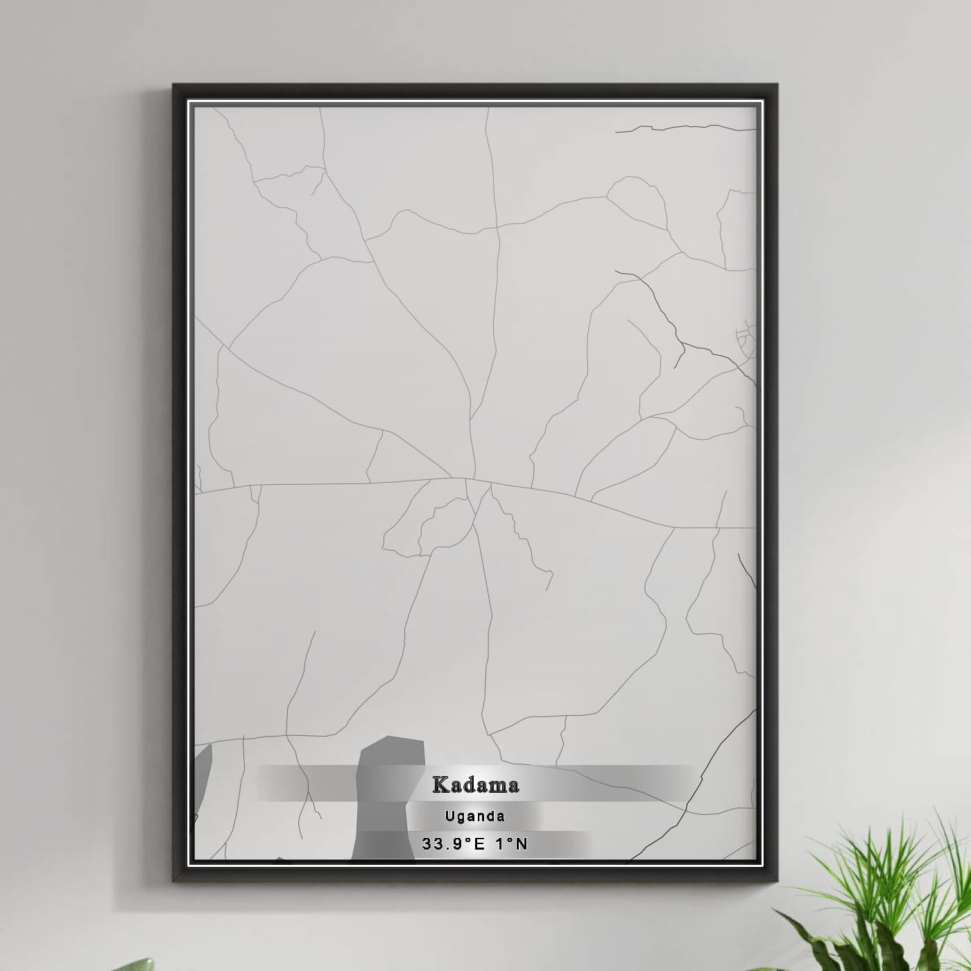 ROAD MAP OF KADAMA, UGANDA BY MAPBAKES