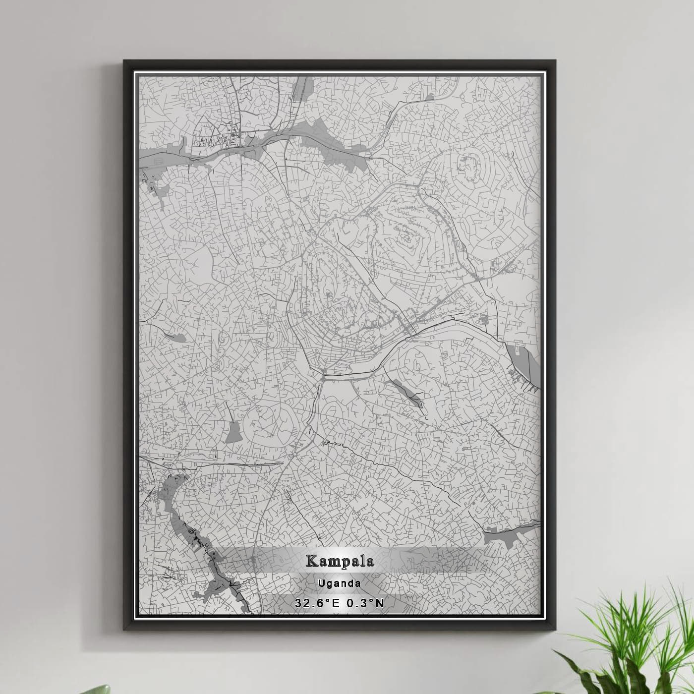 ROAD MAP OF KAMPALA, UGANDA BY MAPBAKES