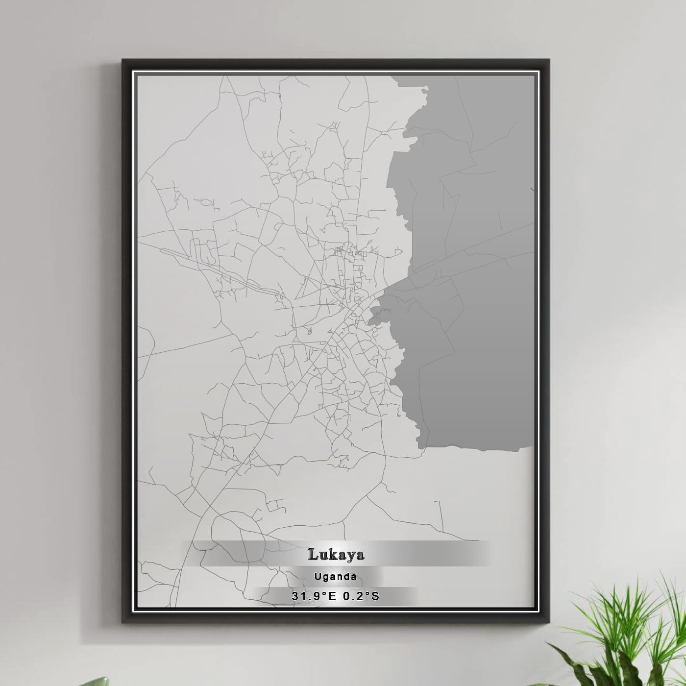 ROAD MAP OF LUKAYA, UGANDA BY MAPBAKES