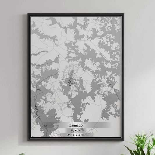 ROAD MAP OF LUMINO, UGANDA BY MAPBAKES