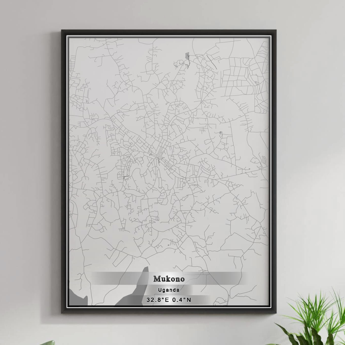 ROAD MAP OF MUKONO, UGANDA BY MAPBAKES