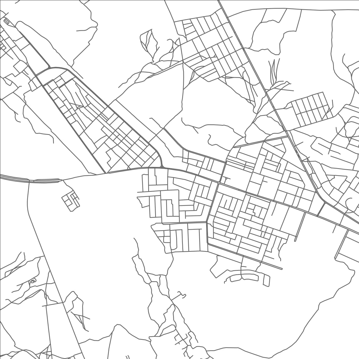 ROAD MAP OF ATAQ, YEMEN BY MAPBAKES