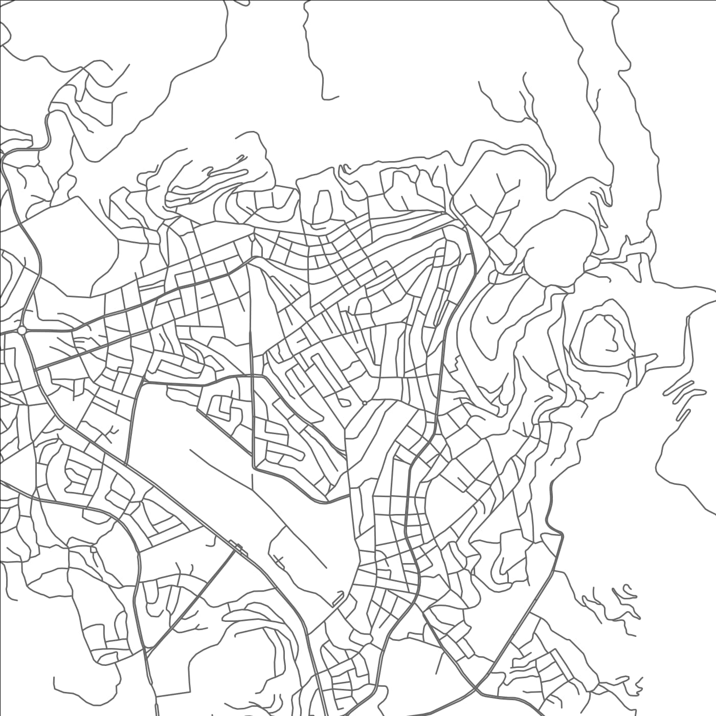 ROAD MAP OF IBB, YEMEN BY MAPBAKES