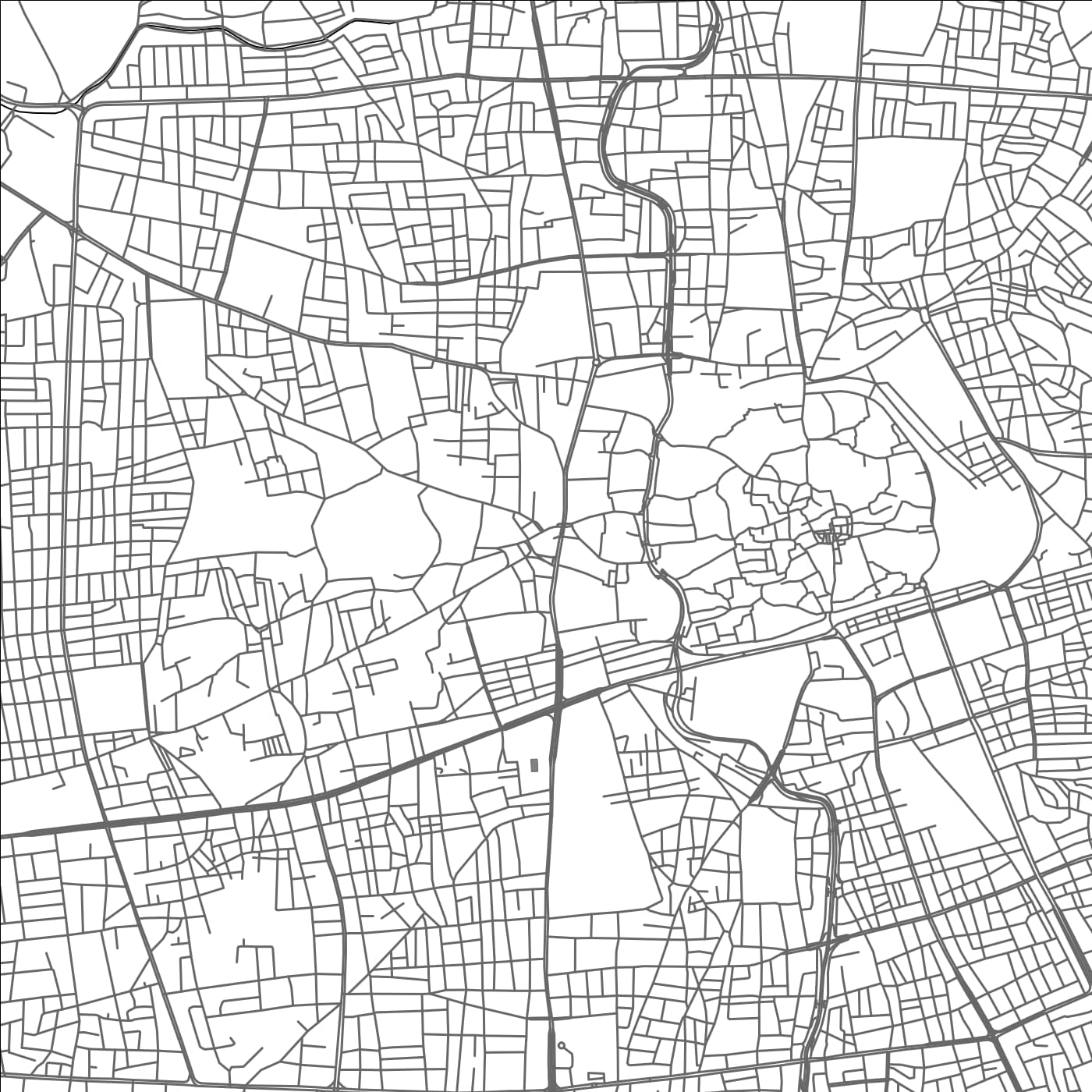 ROAD MAP OF SANAA, YEMEN BY MAPBAKES